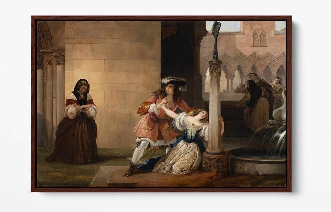 FRANCESCO HAYEZ, LOUIS XIV LOUISE DE LA VALLIERE -FLOAT EFFECT CANVAS ART PRINT