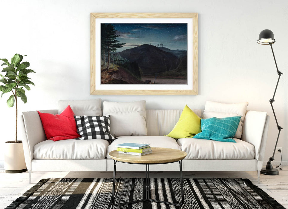 Framed Wall Art Poster – Handmade Wall Art with Woodgrain Frame Print UK Made