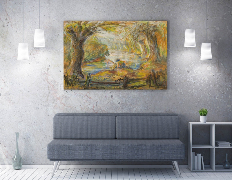 Canvas Wall Art - Ludovit Varga By The River | Handmade UK Artwork Print