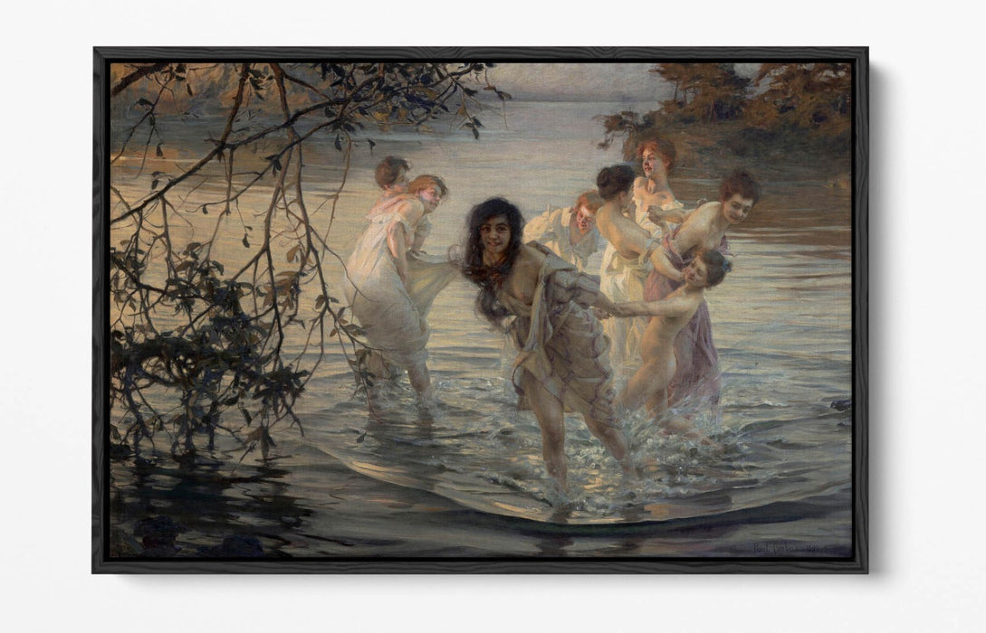 Canvas Wall Art - Paul Emile Chabas Dancing Nymphs | Float Effect, Premium Frame