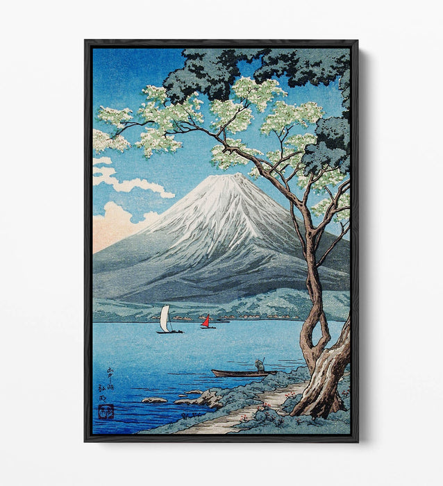 Float Effect Canvas Art – Mount Fuji Print With Custom Deep Frame, Vibrant Wall Decor