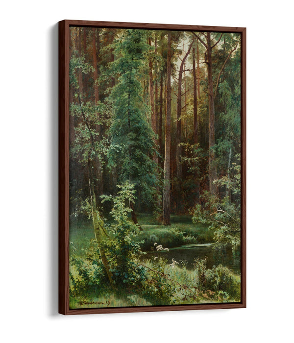 IVAN SHISHKIN, WOODLAND -FLOAT EFFECT CANVAS WALL ART PRINT ART