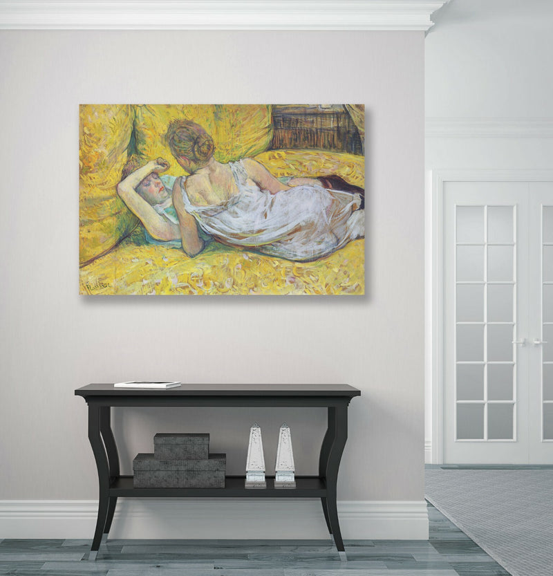 Canvas Wall Art – Framed Henri Lautrec Painting With Premium Varnish Finish