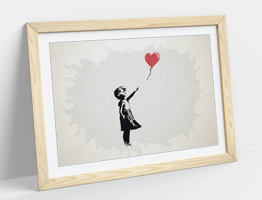 Banksy Graffiti Poster - Framed Wall Art With Watercolour Style Print, Ready To Hang