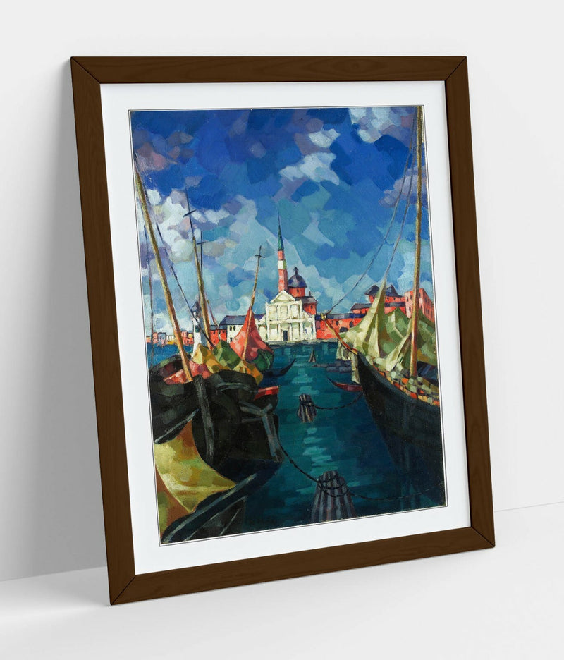 Framed Art Print - Colorful Wall Art With Woodgrain Frame & Matte Paper Print