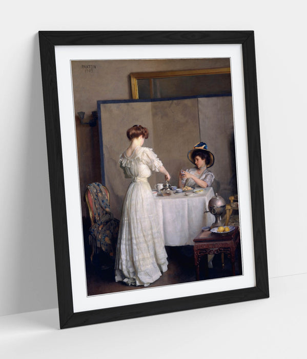 Framed Wall Art - William McGregor Paxton Tea Leaves Painting, Ready To Hang