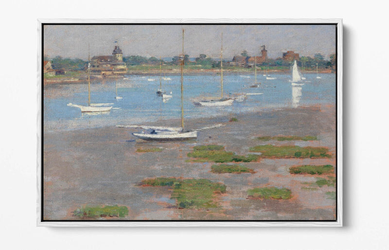 Canvas Wall Art – Theodore Robinson Riverside Yacht Club | Float Effect Print