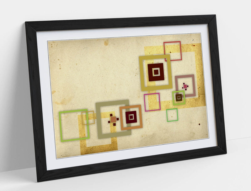 Abstract Framed Poster – Green Abstract Print | Handmade UK Artwork, Ready To Hang
