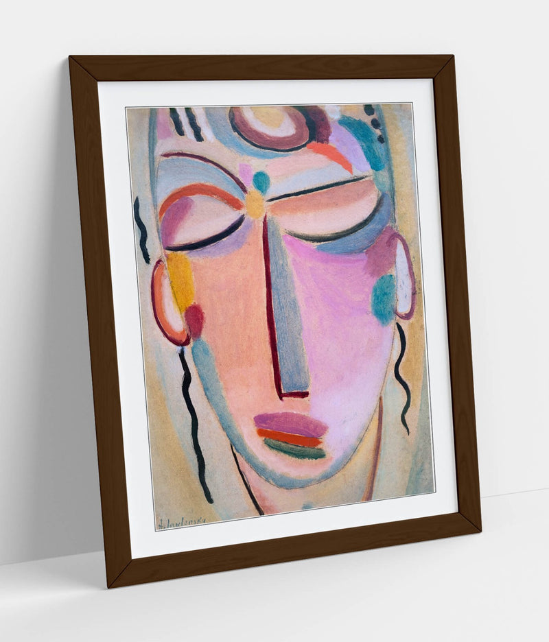 Framed Wall Art Poster | Alexej Von Jawlensky, Meditation | Matte Paper, Wood Grain Frame