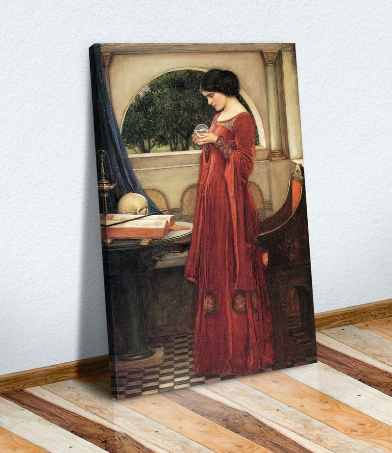 Canvas Wall Art - John William Waterhouse The Crystal Ball Print | Handmade Artwork