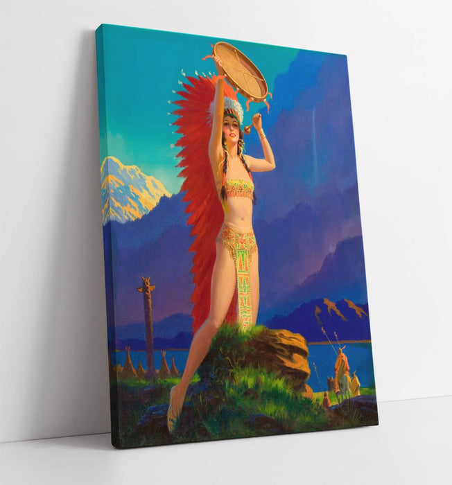 Canvas Wall Art Edward Mason Eggleston Queen Of Mountain Tribes Handmade Print Ready To Hang