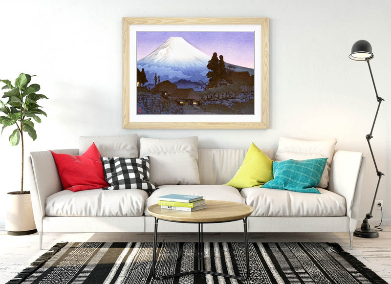 Framed Wall Art Poster - Japanese Art Print With Natural Wood Frame & Matte Paper