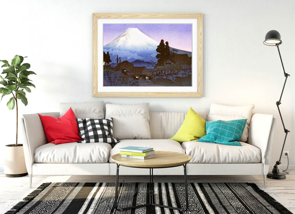 Framed Wall Art Poster - Japanese Art Print With Natural Wood Frame & Matte Paper