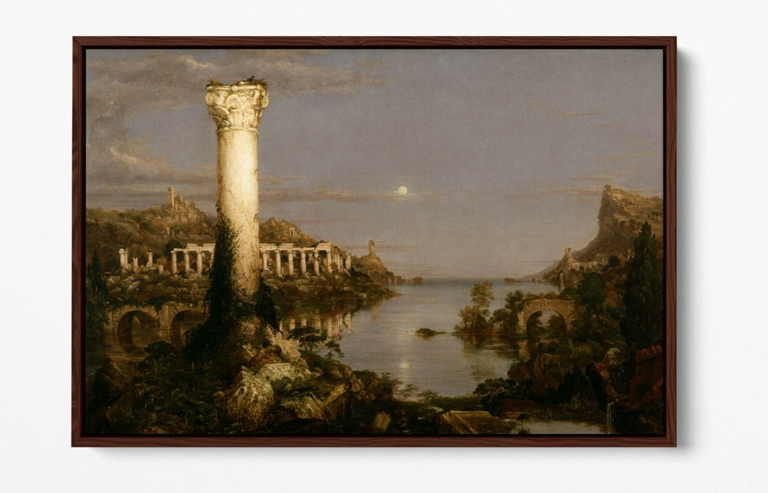 THOMAS COLE, THE COURSE OF EMPIRE: DESOLATION-FLOAT EFFECT CANVAS WALL ART PRINT