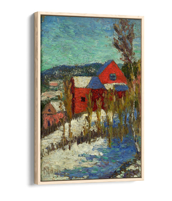 Canvas Wall Art – KONRAD MAGI Landscape With Houses | Float Effect Canvas Print