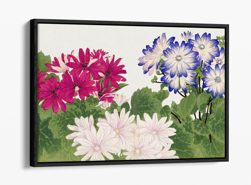 Canvas Wall Art – Vintage Flower Art With Float Effect Premium Frame