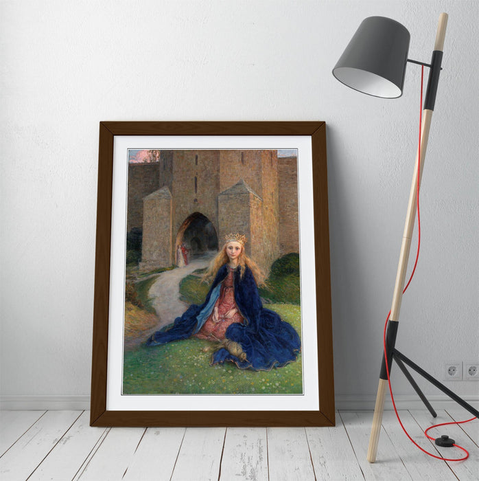 Framed Wall Art - Hanna Pauli The Princess Poster Print With Natural Wood Frame