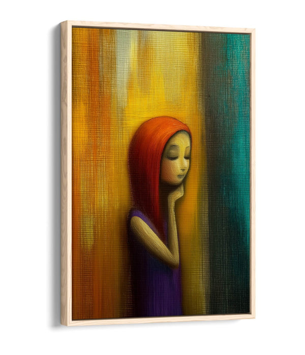Contemporary Canvas Wall Art - Abstract Float Effect Canvas Print With Vibrant Colors