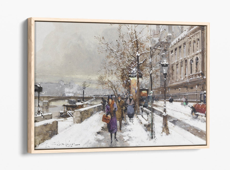 EUGENE GALIEN-LALOUE, QUAI D'ORSAY IN PARIS -FLOAT EFFECT CANVAS WALL ART PRINT