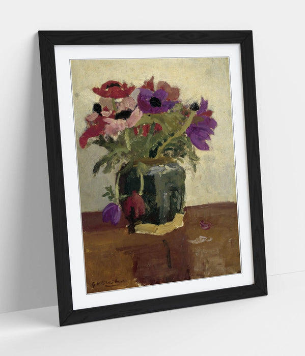 Framed Art Poster With Classic Floral Artwork – George Hendrik Breitner Anemones Print