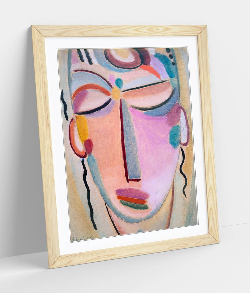 Framed Wall Art Poster | Alexej Von Jawlensky, Meditation | Matte Paper, Wood Grain Frame