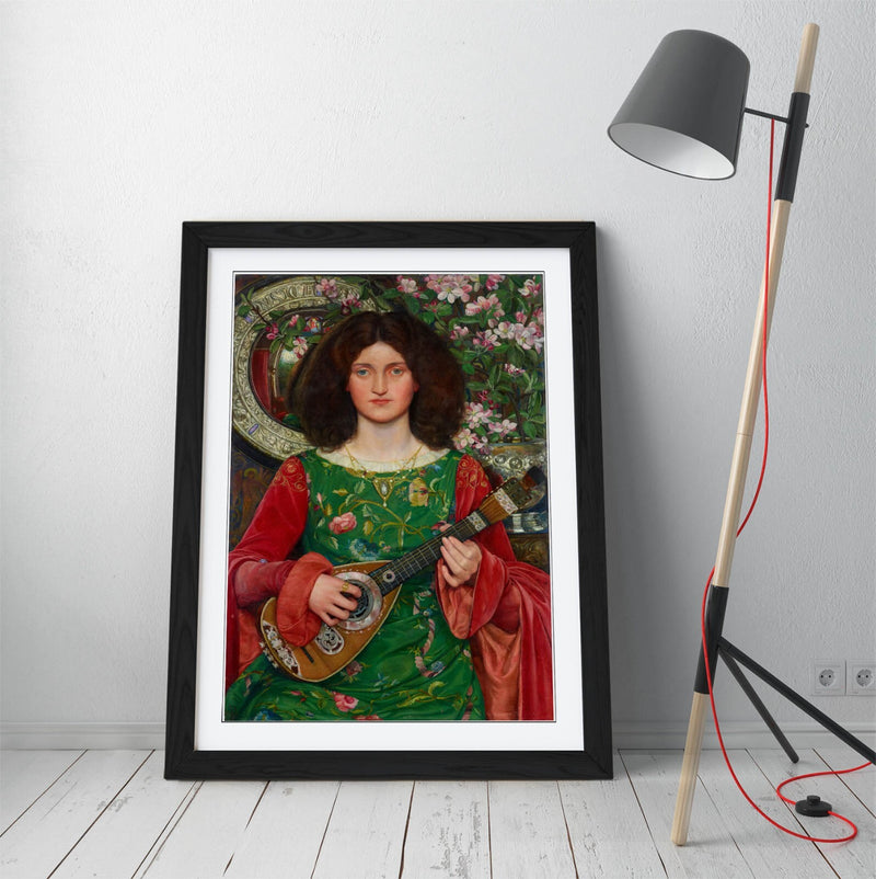 Framed Wall Art - Frederick Sandys Melody Print | Handmade UK Woodgrain Frame