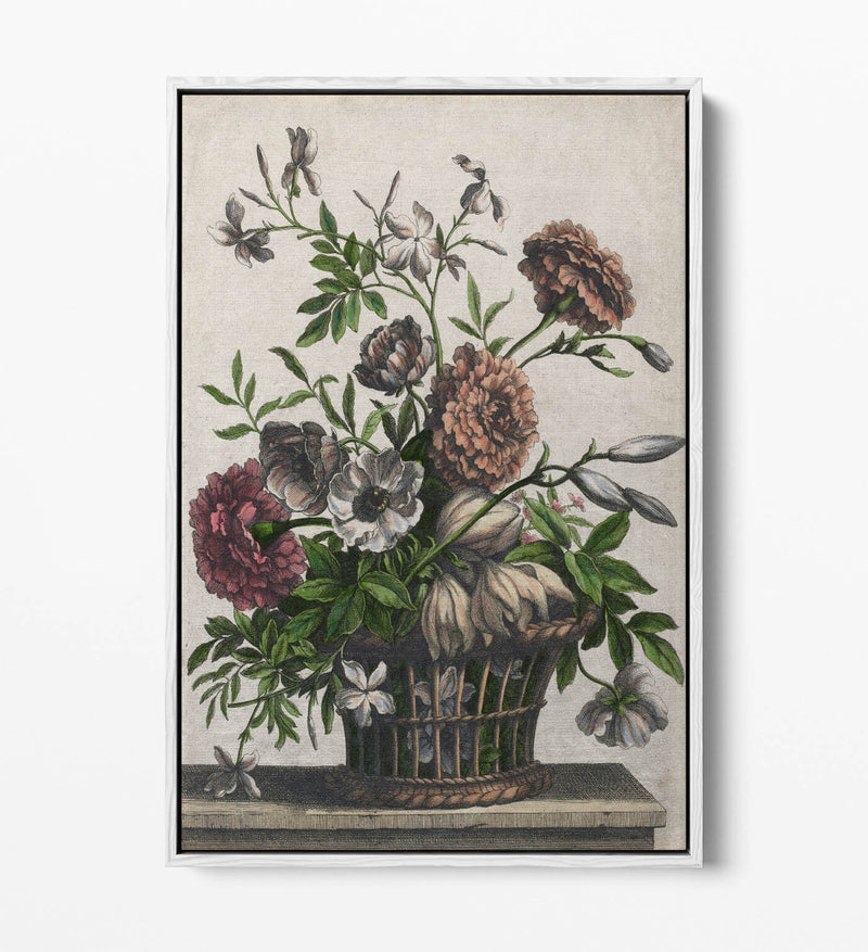 Float Effect Canvas Art - Marigold Wall Art Print on Custom Frame, Handmade UK