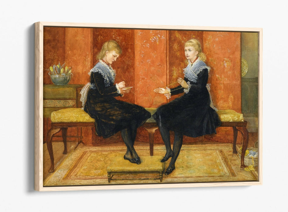WALTER T CRANE, VIOLET AND LILY -FLOAT EFFECT CANVAS WALL ART PIC PRINT