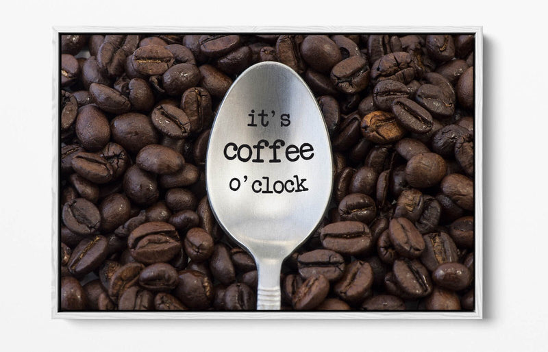 Coffee Canvas Wall Art – Handmade Float Effect Frame, Premium Varnish Finish