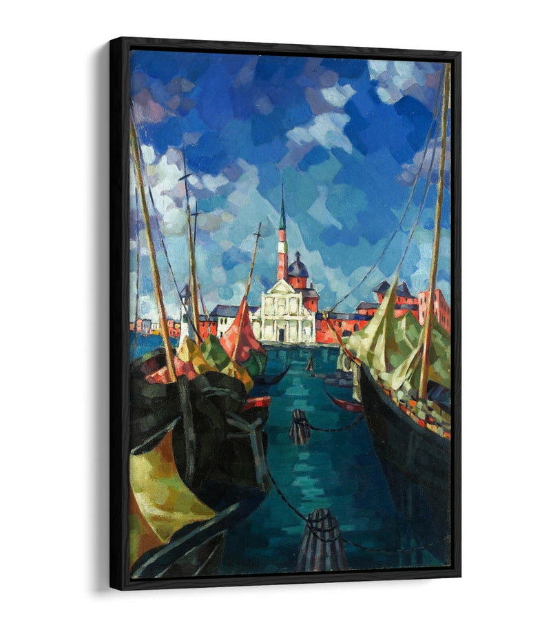 Float Effect Canvas Art - Venice Colourful Painting | Premium Varnish Finish