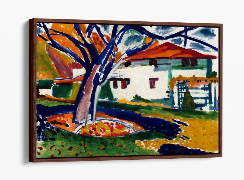 Canvas Wall Art Print - Blue Trees Artwork With Float Effect Canvas Frame