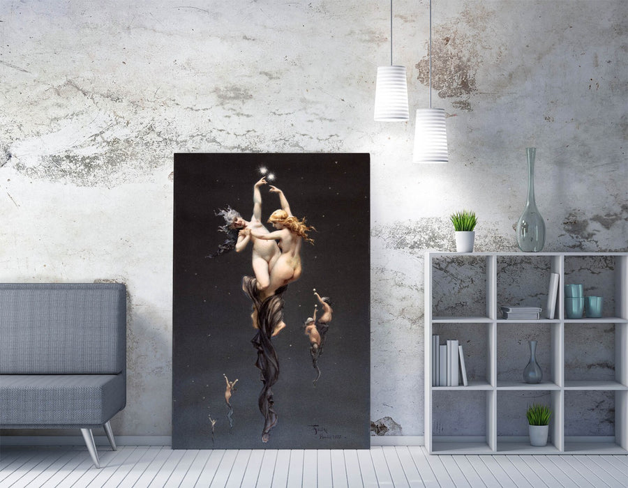 Canvas Wall Art – Luis Ricardo Falero Twin Stars Painting Print on Archival Grade Canvas
