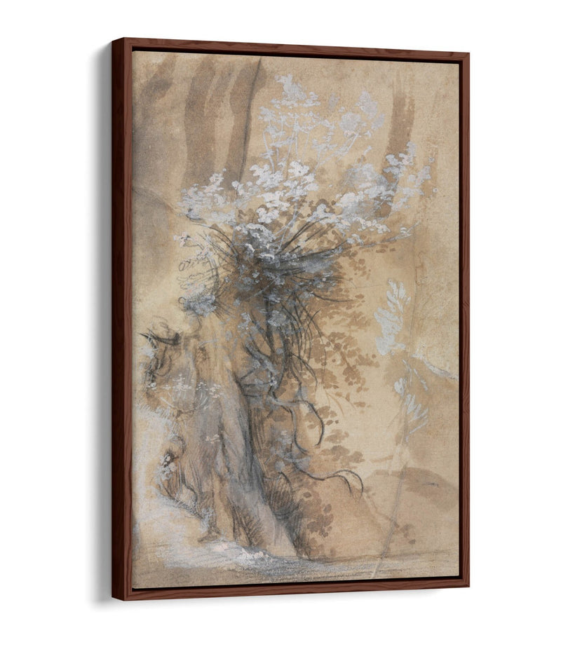Canvas Wall Art - Federico Barocci Flowering Bush Print | Handmade Float Effect Canvas
