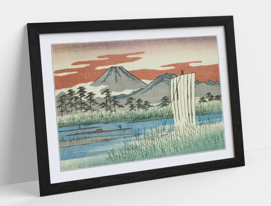 Framed Wall Art Poster Featuring Utagawa Hiroshige Sagami River Print – Handmade UK Frame