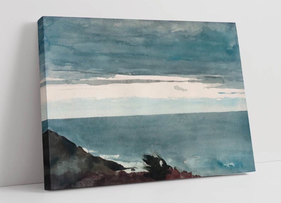 Canvas Wall Art - Winslow Homer Prout's Neck Handmade Canvas Print with Vibrant Colors