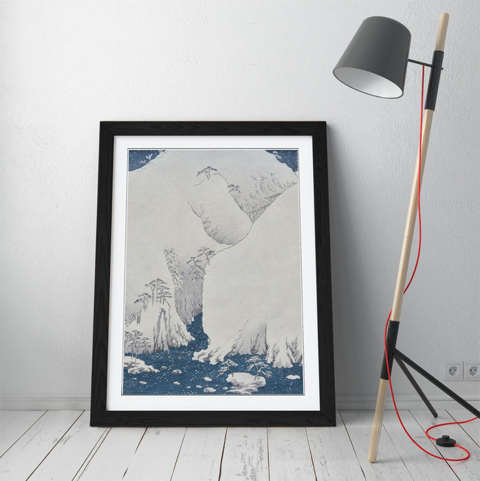 Utagawa Hiroshige Poster - Framed Wall Art Print | Mountain River Kiso Road