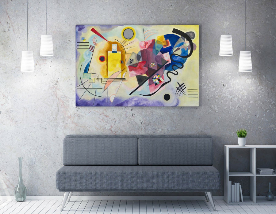 Canvas Wall Art Print - Wassily Kandinsky Yellow Red Blue Abstract Modern Decor