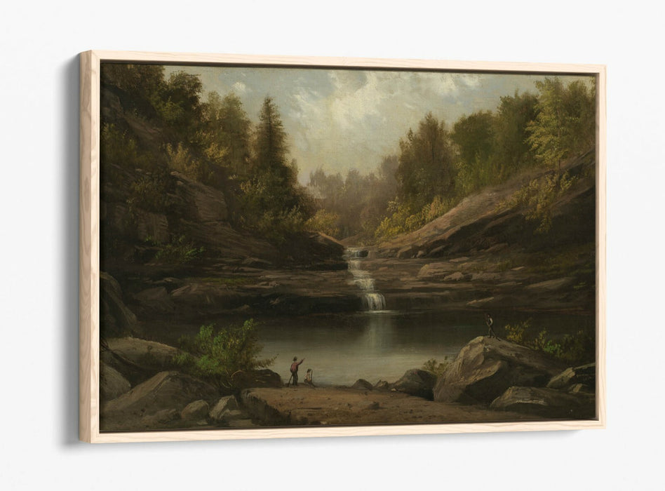 ROBERT S DUNCANSON, MOUNTAIN POOL -FLOAT EFFECT CANVAS WALL ART PRINT