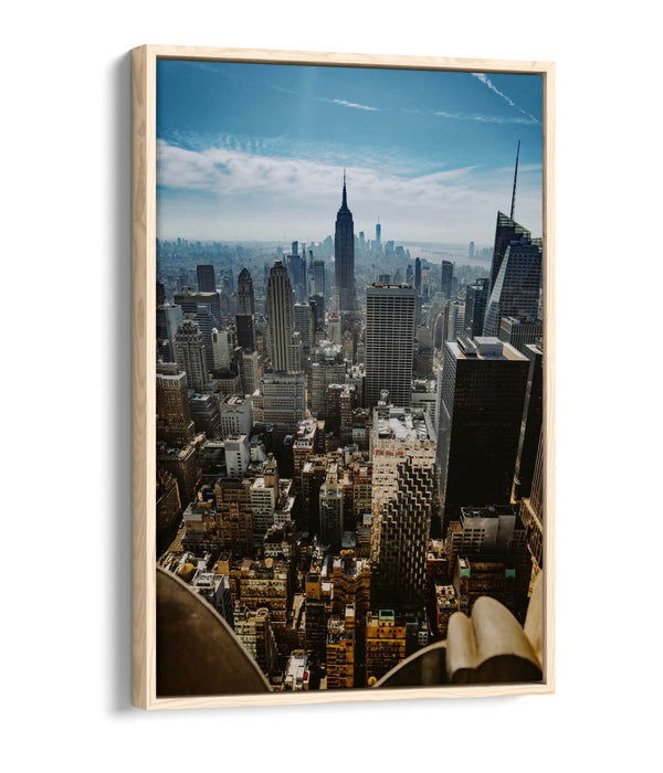 NEW YORK CITYSCAPE AERIAL -FLOAT EFFECT CANVAS WALL ART PIC PRINT- PHOTOGRAPHY