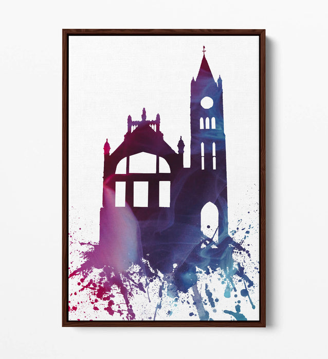 DERRY CITY GUILDHALL SPLASH ART, DERRY GIRLS -FLOAT EFFECT CANVAS ART PRINT