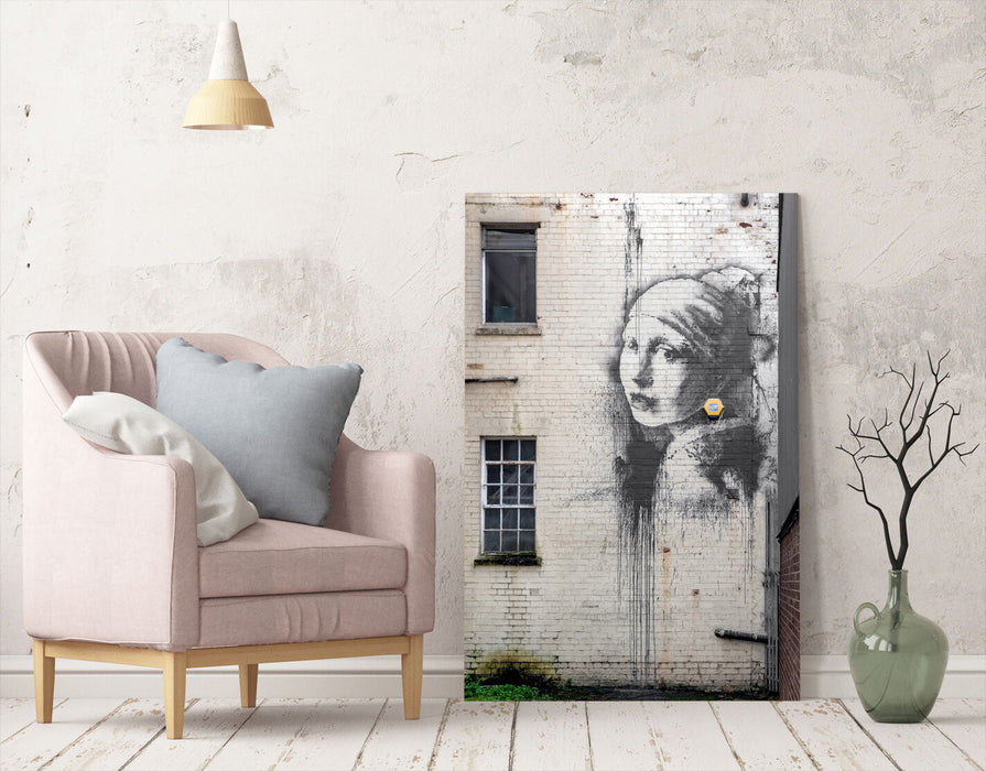 BANKSY CANVAS STREET WALL ART PRINT ARTWORK - The Girl with Pearl Earrings