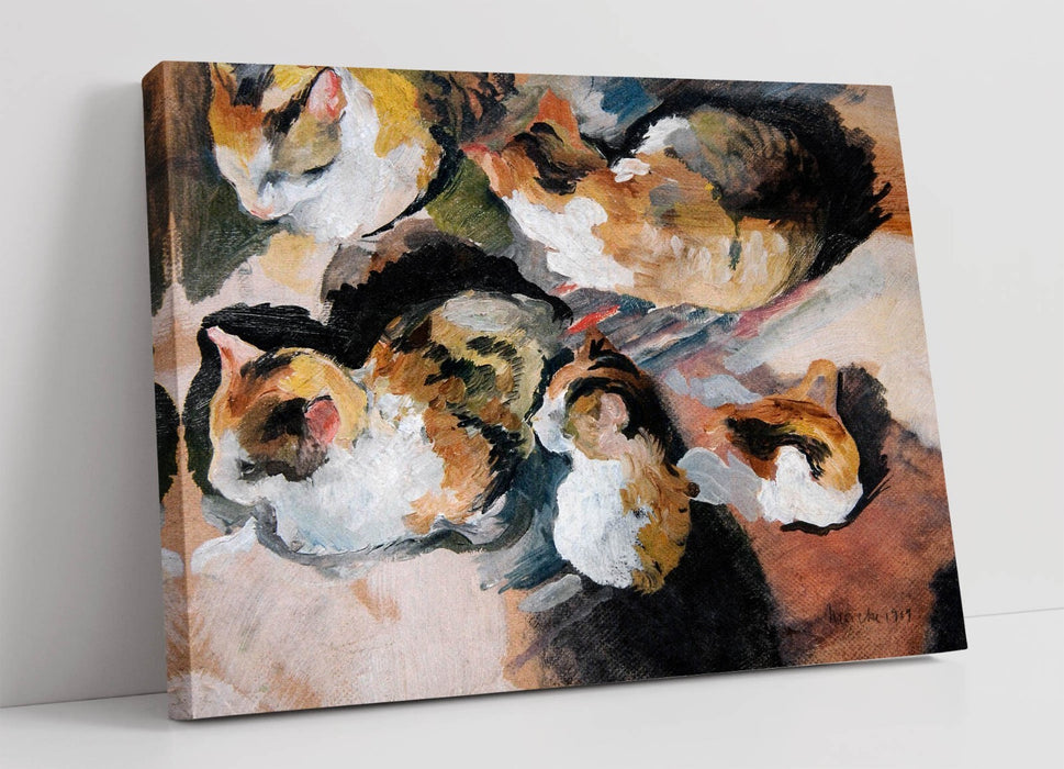Canvas Wall Art - August Macke Study of a Cat Print on Archival Grade Canvas