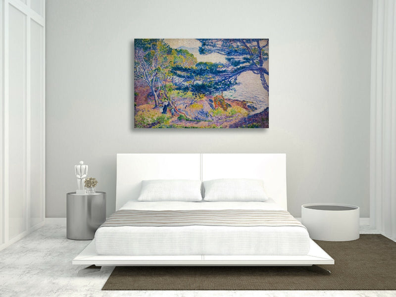 Canvas Wall Art – 'Henri Edmond Cross, Kap Layet' Framed Canvas Print Multi Colour Artwork, Ready to Hang