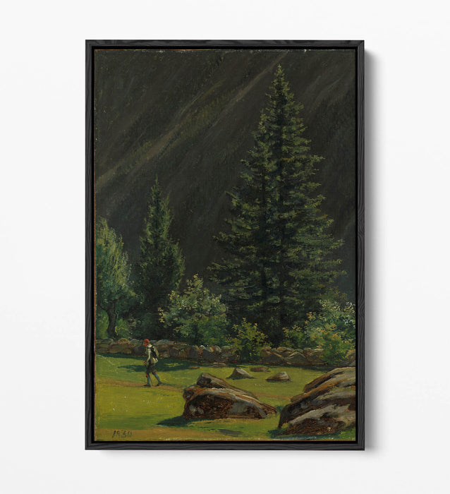 MARTINUS RORBYE, NORSK SETER -FLOAT EFFECT CANVAS WALL ART PRINT