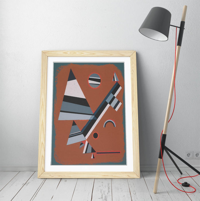 Framed Wall Art Poster – Kandinsky Gris Abstract Art Print With Gallery Style Frame