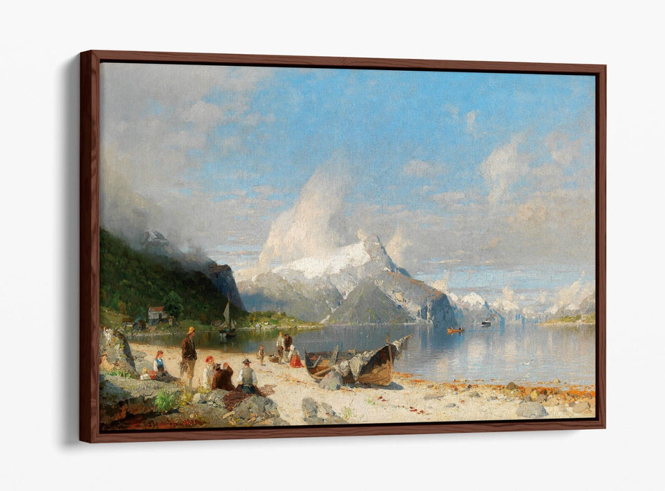 GEORG ANTON RASMUSSEN, A SUMMER DAY -FLOAT EFFECT CANVAS WALL ART PRINT