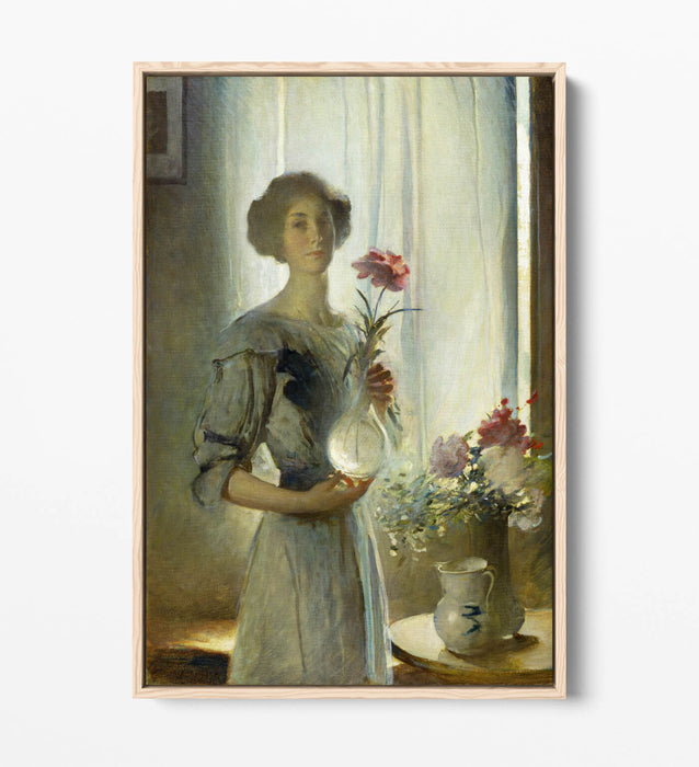 JOHN WHITE ALEXANDER, JUNE -FLOAT EFFECT CANVAS WALL ART PRINT