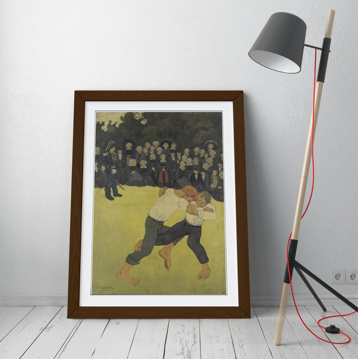 Framed Wall Art Poster Featuring Paul Serusier Breton Wrestling | Ready to Hang, UK Handmade