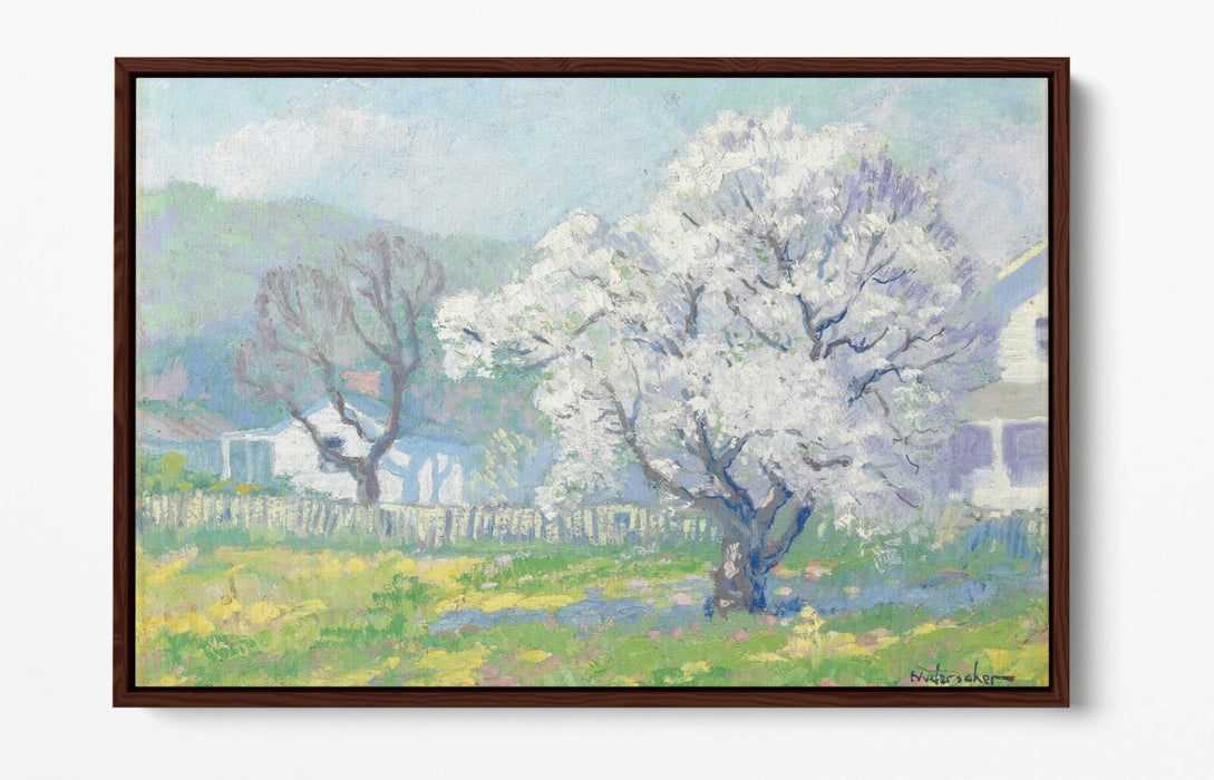 FRANK NUDERSCHER, CHERRY BLOSSOMS -FLOAT EFFECT CANVAS WALL ART PRINT