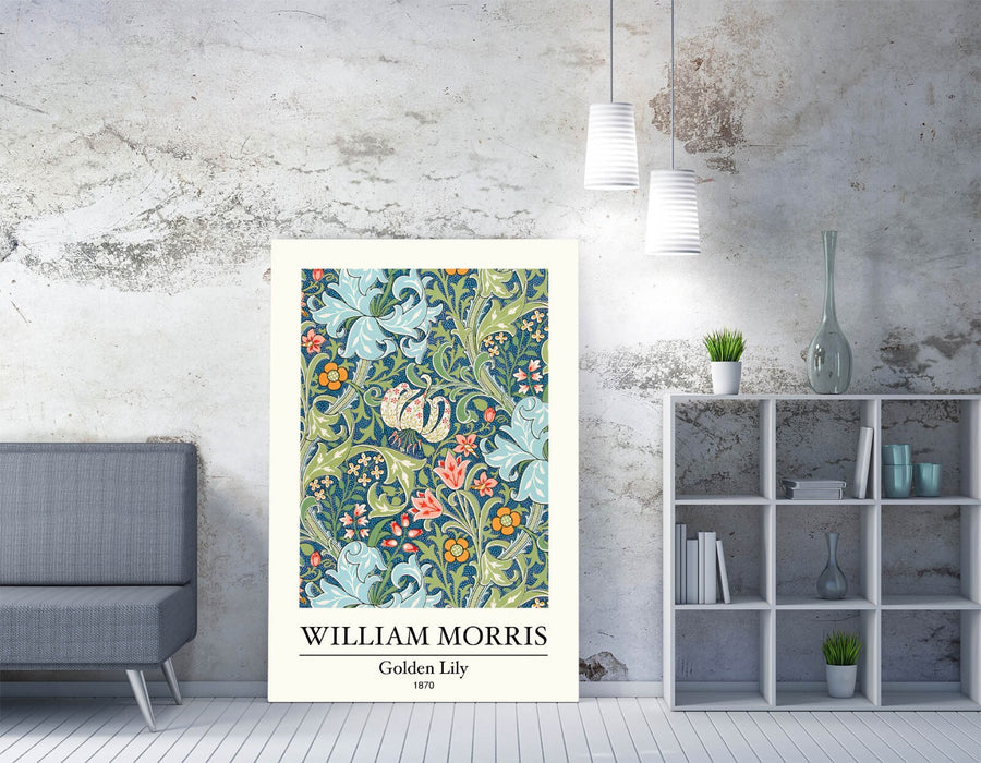 Canvas Wall Art – William Morris Print on Premium Satin Floral Canvas